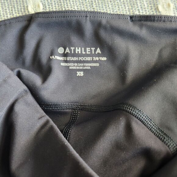 Athleta Ultimate Stash Pocket 7/8 Black Tight Yoga Fitness‎ Pants Women's XS - Picture 4 of 4